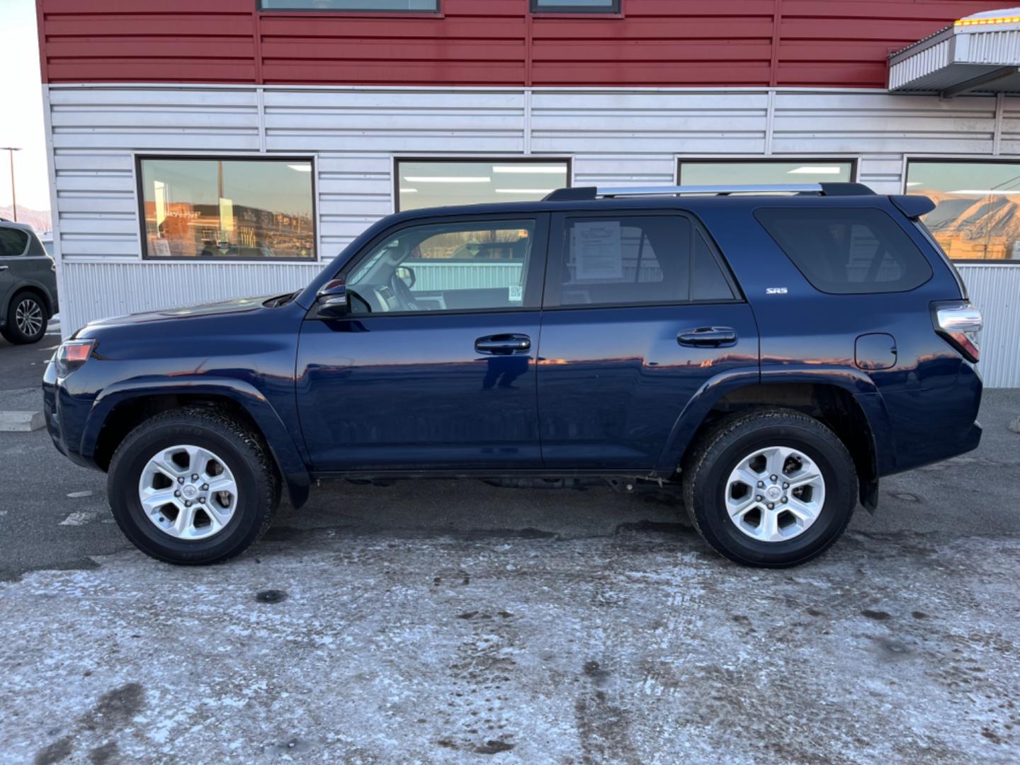 2023 Blue /black leather Toyota 4Runner SR5 Premium 4WD (JTENU5JR5P6) with an 4.0L V6 DOHC 24V engine, 5A transmission, located at 1960 Industrial Drive, Wasilla, 99654, (907) 274-2277, 61.573475, -149.400146 - Photo#0